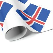 Papier Cadeau Drapeau de l'Islande (Coin rond)