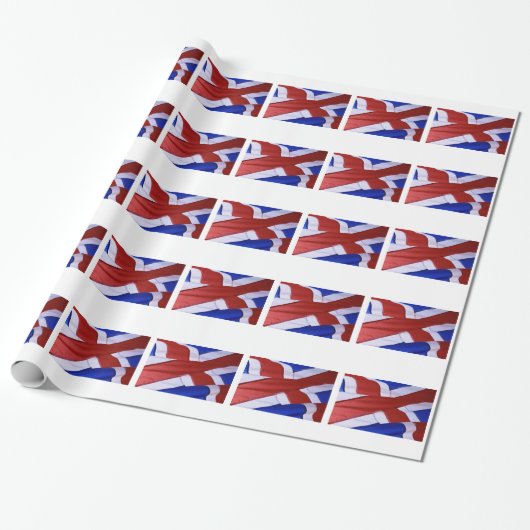 PAPIER CADEAU DRAPEAU DE L'ISLANDE (Déroulé)