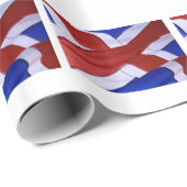 PAPIER CADEAU DRAPEAU DE L'ISLANDE (Coin rond)