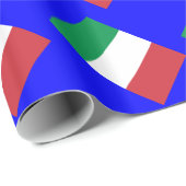 Papier Cadeau Drapeau de l'Italie (Coin rond)