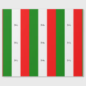 Papier Cadeau Drapeau de l'Italie, étiqueté, (Plat)