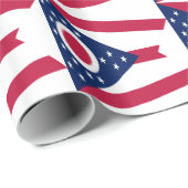 Papier Cadeau Drapeau de l'Ohio (Coin rond)