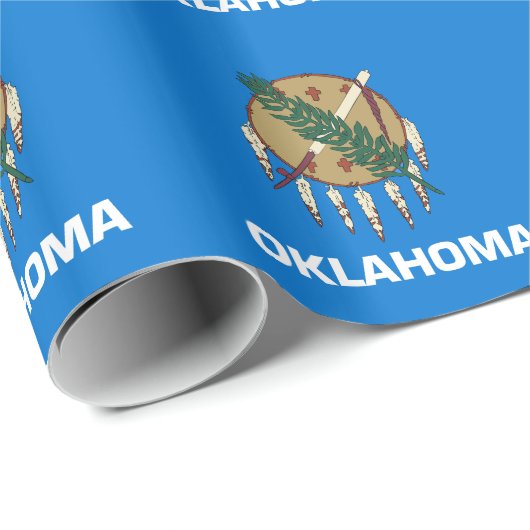 Papier Cadeau Drapeau de l'Oklahoma (Coin rond)