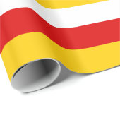 Papier Cadeau Drapeau de l'Ossétie du Sud (Coin rond)