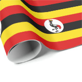 Papier Cadeau Drapeau de l'Ouganda (Coin rond)
