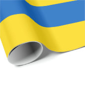 Papier Cadeau Drapeau de l'Ukraine (Coin rond)