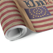 Papier Cadeau Drapeau de l'Union de guerre civile ✨ antique hist (Coin rond)