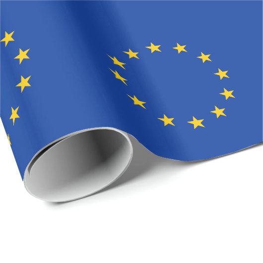 Papier Cadeau Drapeau de l'Union européenne (Coin rond)
