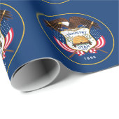 Papier Cadeau Drapeau de l'Utah (Coin rond)