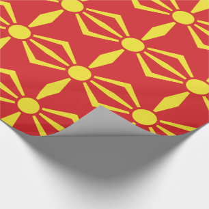 Papier Cadeau Drapeau de Macédoine du Nord