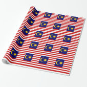 Papier Cadeau Drapeau de Malaisie (Déroulé)