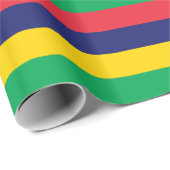 Papier Cadeau Drapeau de Maurice (Coin rond)