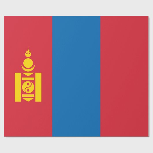 Papier Cadeau Drapeau de Mongolie (Plat)
