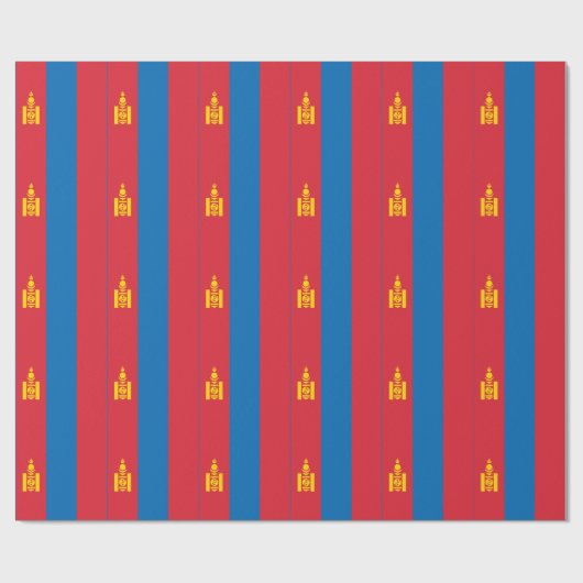 Papier Cadeau Drapeau de Mongolie (Plat)