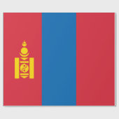 Papier Cadeau Drapeau de Mongolie (Plat)