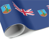 Papier Cadeau Drapeau de Montserrat (Coin rond)