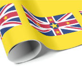 Papier Cadeau Drapeau de Niue (Coin rond)
