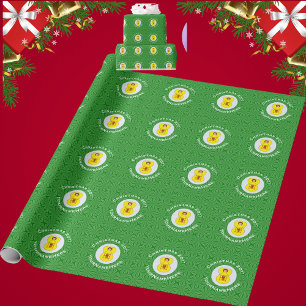 Papier Cadeau Drapeau de Noël personnalisé à l'ange Lion Rampant