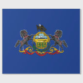 Papier Cadeau Drapeau de Pennsylvanie (Plat)