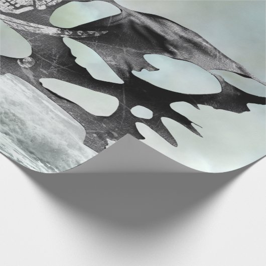 Papier Cadeau Drapeau de pirate usé (Coin)