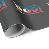 Papier Cadeau Drapeau de Pogi Funny Boy Fier Pinoy Philippines (Coin rond)