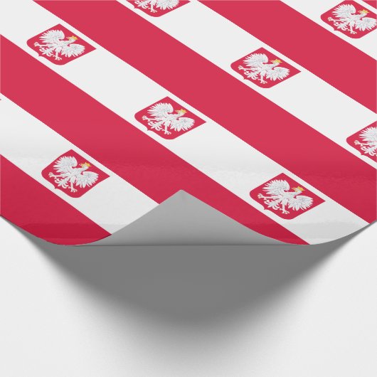 Papier Cadeau Drapeau de Pologne (Coin)