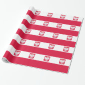 Papier Cadeau Drapeau de Pologne (Déroulé)
