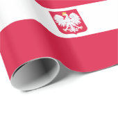 Papier Cadeau Drapeau de Pologne (Coin rond)