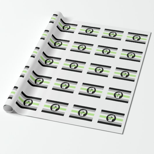 Papier Cadeau Drapeau de protestation agender (Déroulé)