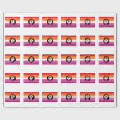 Papier Cadeau Drapeau de protestation lesbienne (Plat)