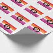 Papier Cadeau Drapeau de protestation lesbienne (Coin)