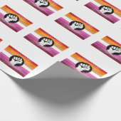 Papier Cadeau Drapeau de protestation peint lesbien (Coin)