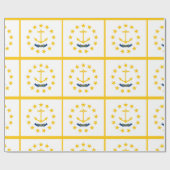 Papier Cadeau Drapeau de Rhode Island (Plat)