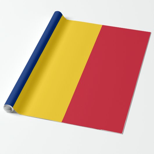 Papier Cadeau Drapeau de Roumanie (Déroulé)