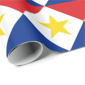 Papier Cadeau Drapeau de Saba (Coin rond)