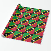 Papier Cadeau Drapeau de Saint-Kitts-et-Nevis (Déroulé)