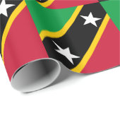Papier Cadeau Drapeau de Saint-Kitts-et-Nevis (Coin rond)