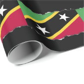 Papier Cadeau Drapeau de Saint-Kitts-et-Nevis (Coin rond)