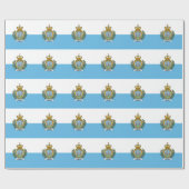 Papier Cadeau Drapeau de Saint-Marin (Plat)