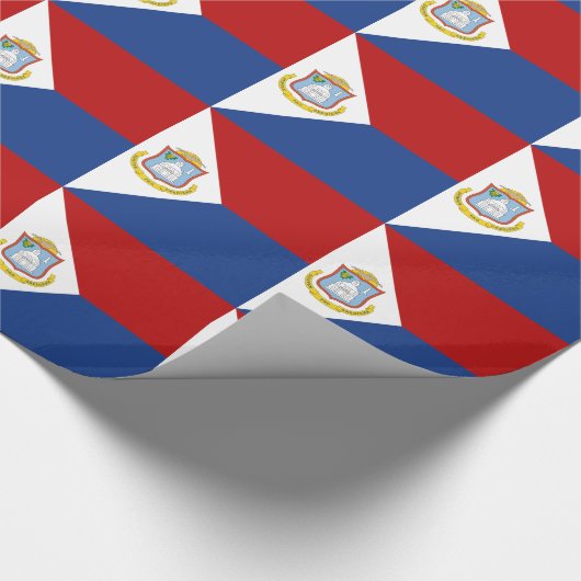 Papier Cadeau Drapeau de Saint-Martin (Coin)