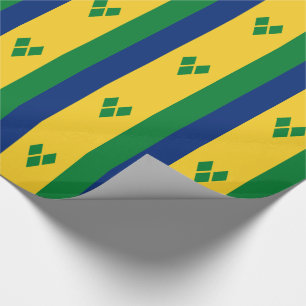 Papier Cadeau Drapeau de Saint-Vincent