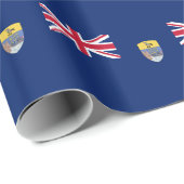 Papier Cadeau Drapeau de Sainte-Hélène (Coin rond)
