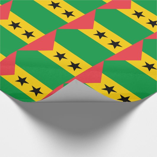 Papier Cadeau Drapeau de Sao Tomé-et-Principe (Coin)