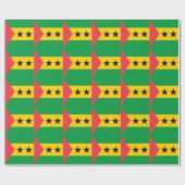 Papier Cadeau Drapeau de Sao Tomé-et-Principe (Plat)