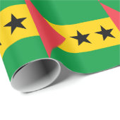 Papier Cadeau Drapeau de Sao Tomé-et-Principe (Coin rond)