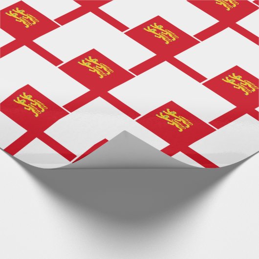 Papier Cadeau Drapeau de Sercq (Coin)