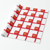 Papier Cadeau Drapeau de Sercq (Déroulé)