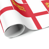 Papier Cadeau Drapeau de Sercq (Coin rond)