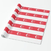 Papier Cadeau Drapeau de Singapour (Déroulé)