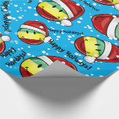 Papier Cadeau Drapeau de sourire de Rastafarian de style de Noël (Coin)